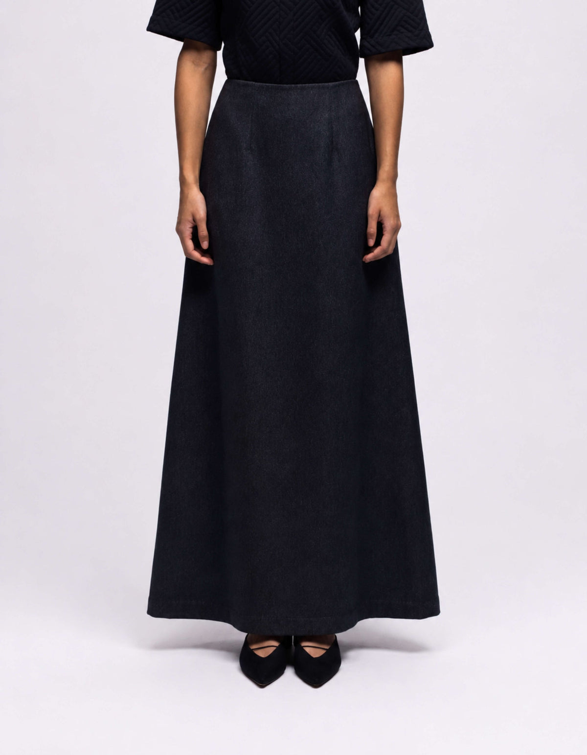 A line maxi skirt