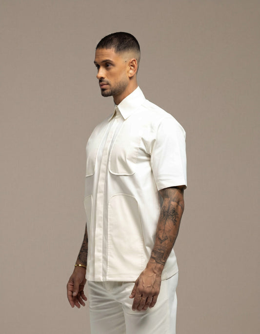 U panel short sleeve shirt