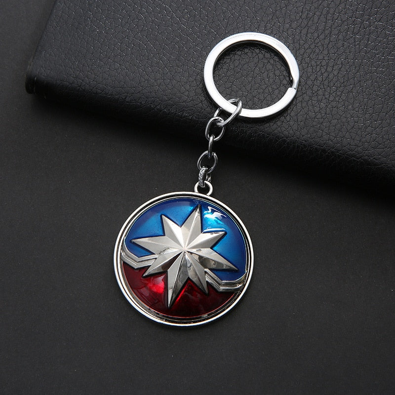 Captain Marvel Logo Keyring Metal Keychain