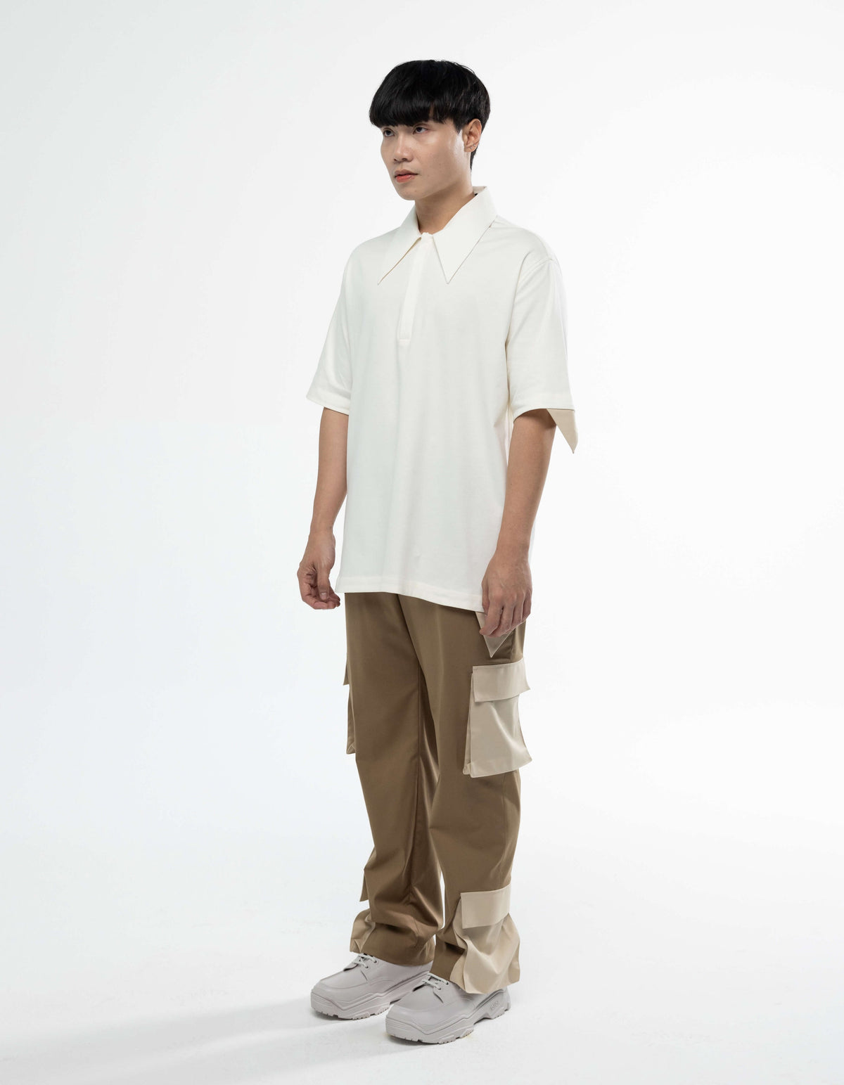 Triangle tip polo shirt