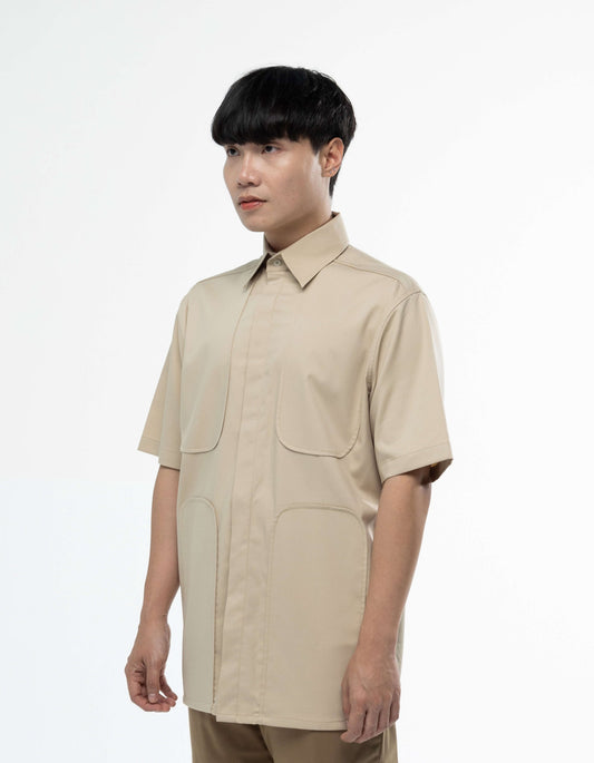U panel short sleeve shirt