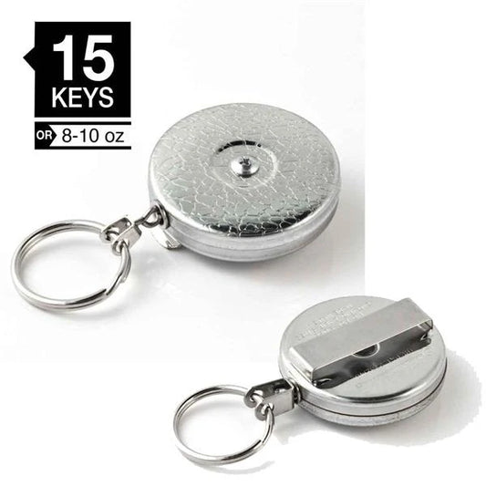 Key-Bak Model #3 Key Retractor Slip Thru Belt 24 Inch Chain Chrome
