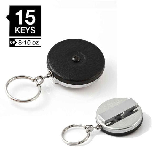 Key-Bak Model #3B Key Retractor Slip Thru Belt 24 Inch Chain BLACK