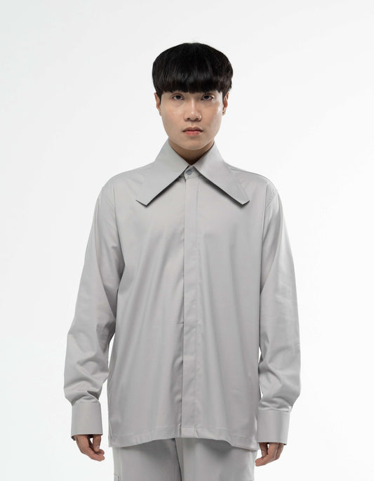 Crop collar shirt