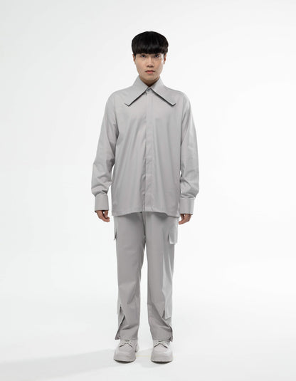 Crop collar shirt