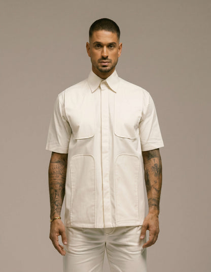 U panel short sleeve shirt