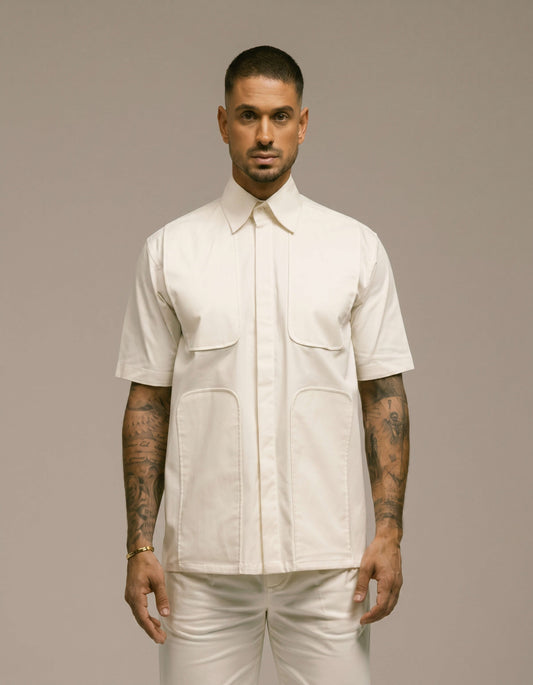 U panel short sleeve shirt