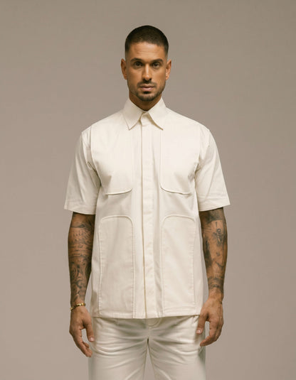 U panel short sleeve shirt