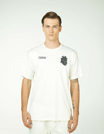 Heart embroidery t shirt