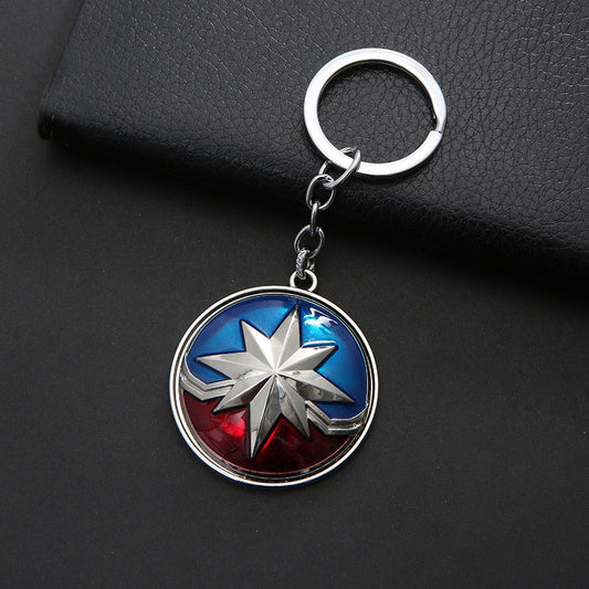 Captain Marvel Logo Keyring Metal Keychain