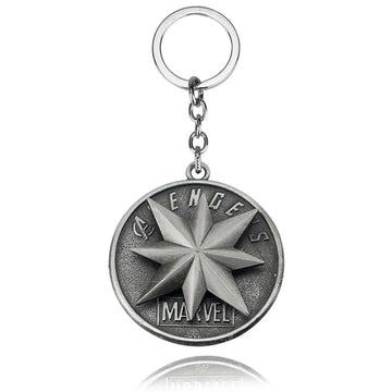 Captain Marvel 'Silver' Keyring Metal Keychain