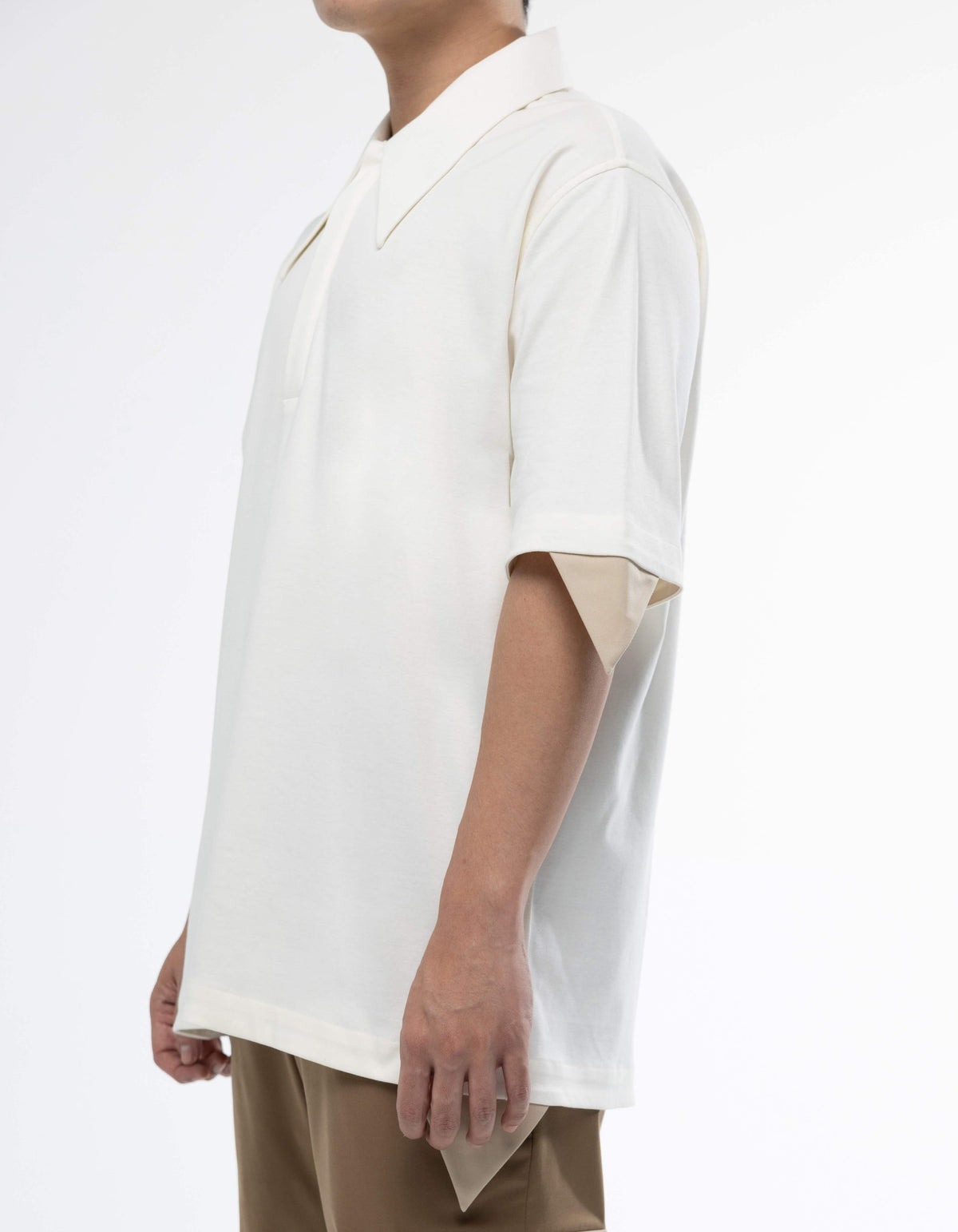 Triangle tip polo shirt