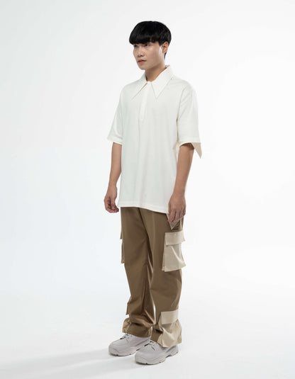 Triangle tip polo shirt
